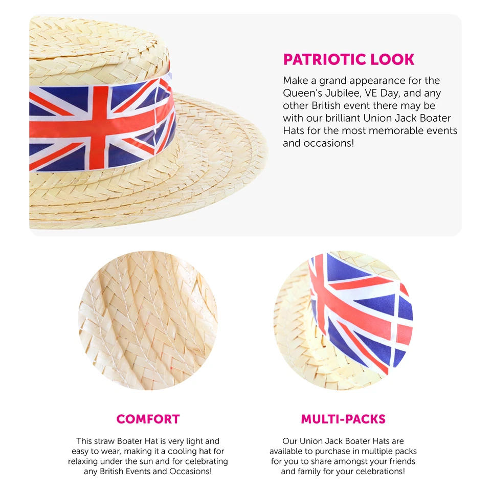 100 X UNION JACK СОЛОМЕННАЯ ШЛЯПА ЛОДОЧНИКА 1920-Х ГРЕБНАЯ ЛОДКА КАРНАВАЛЬНЫЙ КОСТЮМ ВЕЛИКОБРИТАНИЯ - Изображение 2 из 4