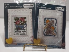 Design Works Crafts Cross Stitch Greetings # 366 & 708