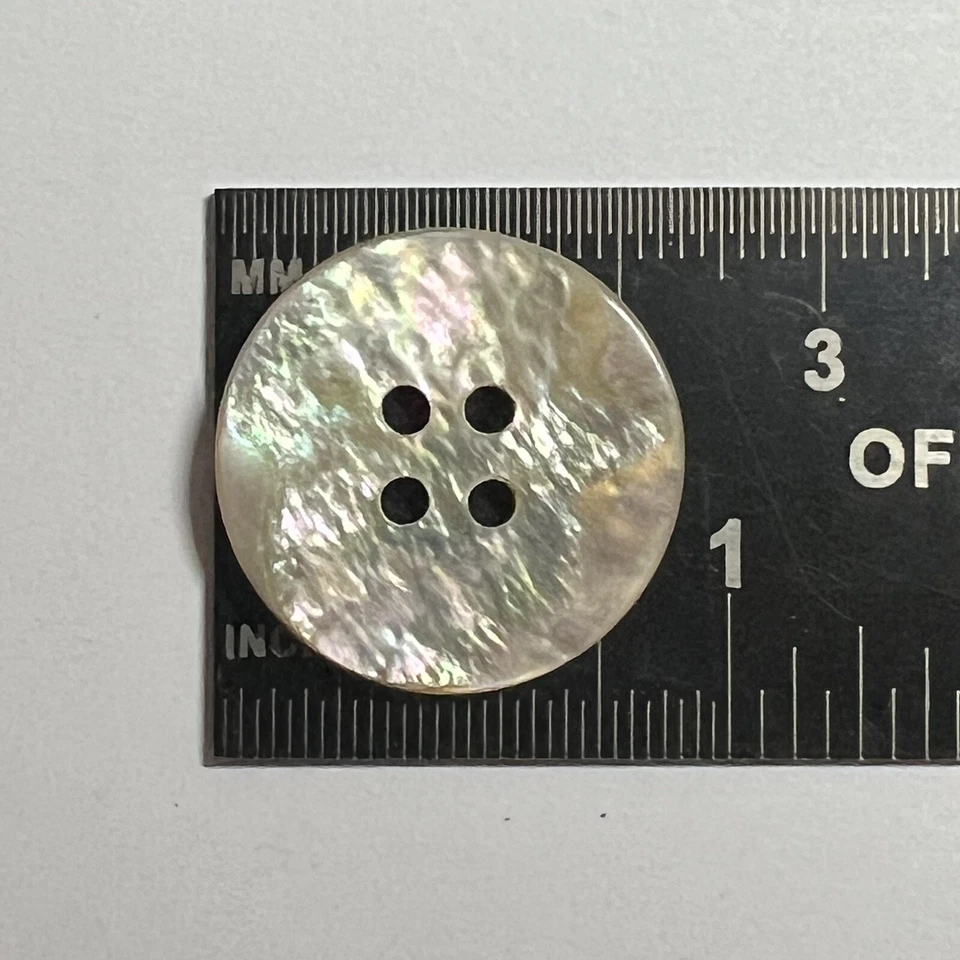 Best Quality Japanese AWABI/Abalone Button Orange/Natural Back 19mm,23mm 7/8" 4h - Image 3 of 4