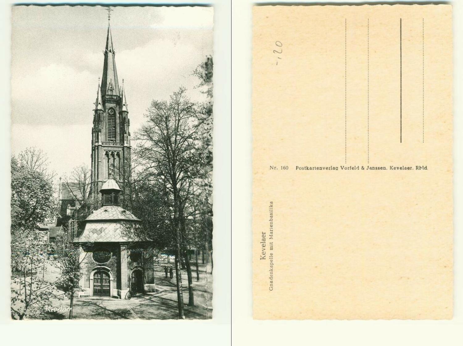 (a-nw136) AK Kevelaer, Gnadenkapelle mit Marienbasilika, ca. 1950er