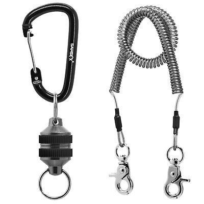 Strongest Fly Fishing Magnetic Net Release Holder with Carabiner Clip &  Lanyard