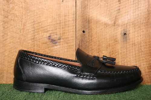 ALLEN EDMONDS 'Maxfield' Black Leather Tassel Loafers Sz. 12E