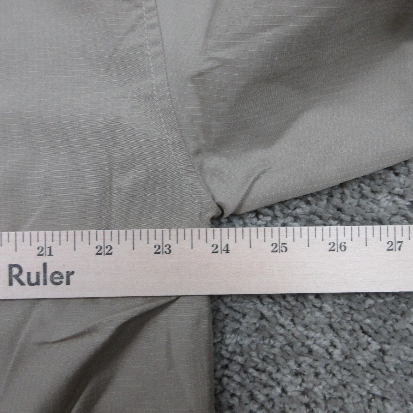 DC Shoe Co Jacket Mens Medium Beige Ripstop Vented Packable Hood Outdoor Vantage - product detail image 10