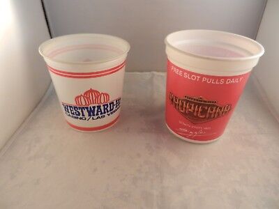 6 Genuine Las Vegas Casino Cup Coin Buckets Poker Night Party Event Chip Holder 