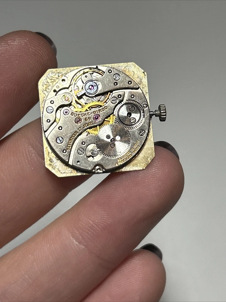 Movimiento Reloj Suizo BUECHE-GIROD Cal 69 17J Coleccionable Foto 3 de 3