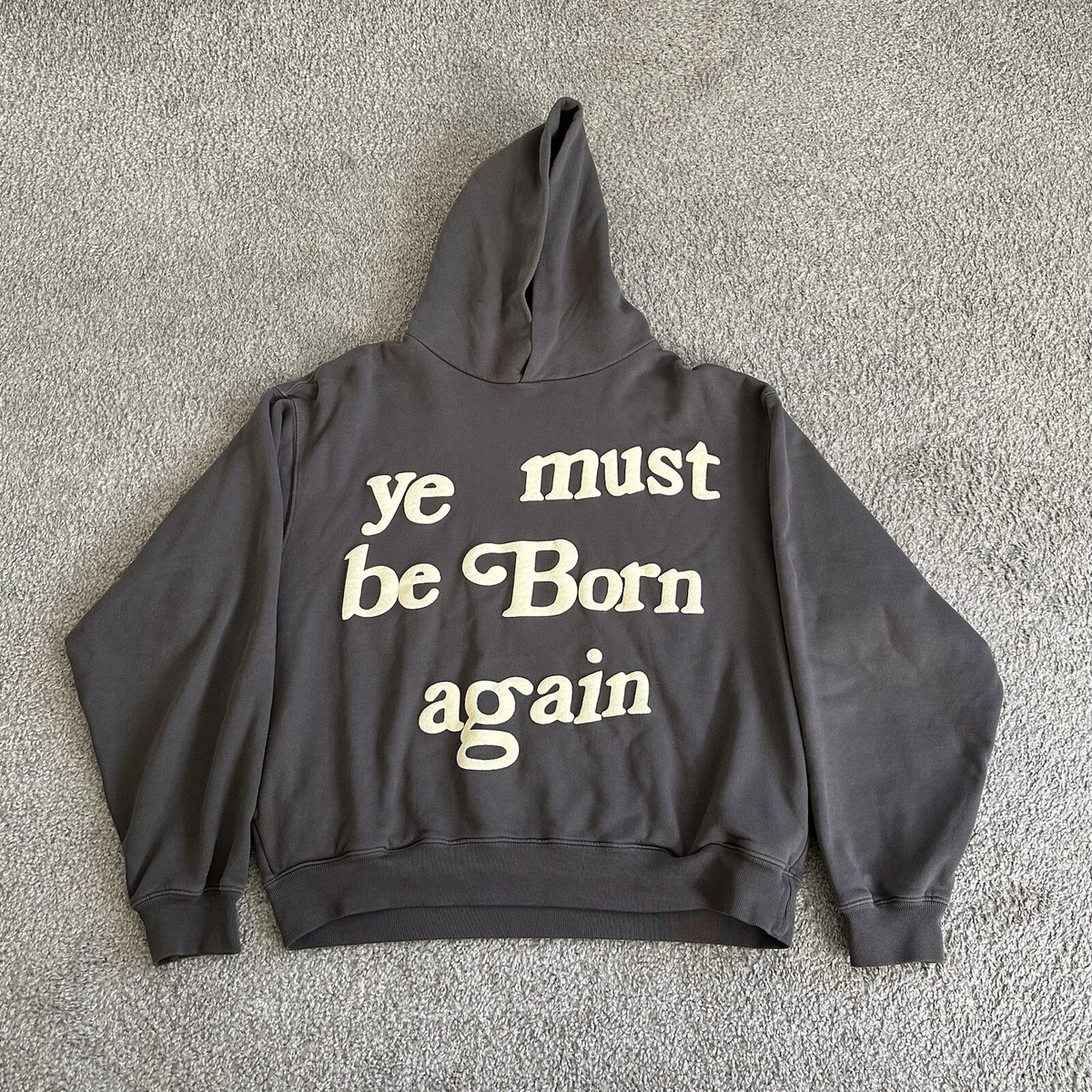Size S -Cactus Plant Flea Market Coal Ye Must Be Born Again Hoodie With  Pockets