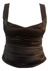Elise Tiess Anne Corset Black Top with Boning and Lining, Available in M