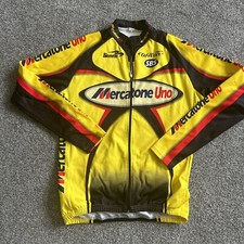 Mercatone Uno - Biemme - Full Zip Long Sleeve Cycling Jersey - Size XL / Size 5