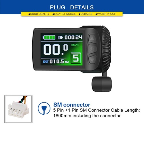 Electric Bike LCD9R LCD Display 24V 36V 48V Intelligent Control Panel - Picture 3 of 16