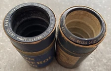x2 Edison Blue Amberol Cylinder Records Silent Night Bells St Mary’s Christmas