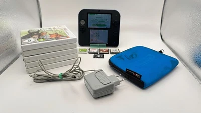 Nintendo 2DS Blau FTR - 001 Handheld Konsole mit 9 Spiele - Tasche - Bild 1 von 4