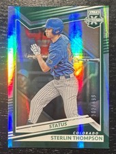 2022 Elite Extra Baseball Sterlin Thompson Prospect Green Holo 202/499 Rockies