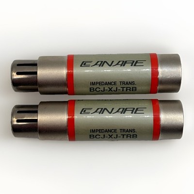 CANARE BCJ-XJ-TRB IMPEDANCE TRANSFORMER FEMALE BNC TO MALE 3 PIN XLR LOT OF 2