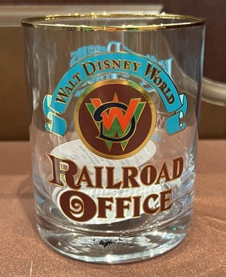 Disney Parks 2026 Walt Disney World Railroad Office Short Drinking Glass NEW