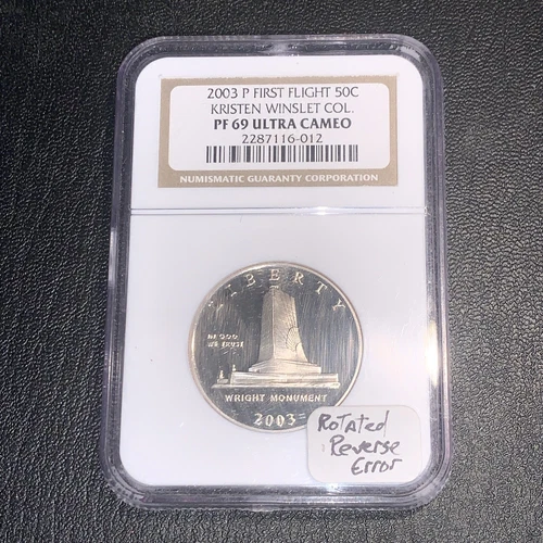 2003-P NGC Proof 69 Ultra Cameo First Flight Centennial Half "Rotation ERROR"