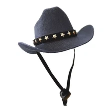 One Piece Pet Cat Hat Star Cowboy Hat Pet Supplies Adjustable Cat Costume Top Ha
