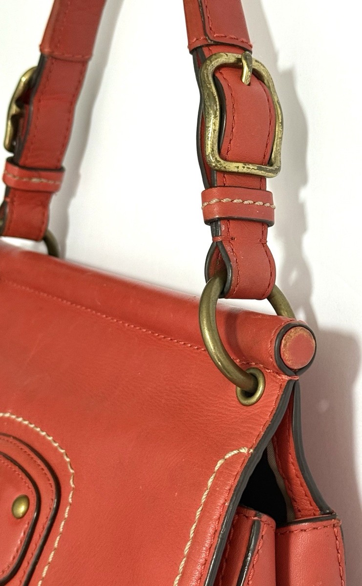Vintage Coach Willis Legacy 70th Anniversary Vermillion Leather