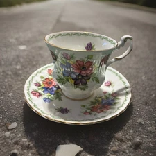 Special Flowers EST 1875 Queens Fine China From England Rosina Cup & Saucer Set