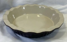 Good Cook Fluted / Ruffled 9” Deep Dish Brown White Pie Pan Thanksgiving Dinner