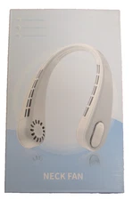 Leafless  Portable Wireless Hanging Neck Fan USB Charge Travel Fan Blue 4000mAh