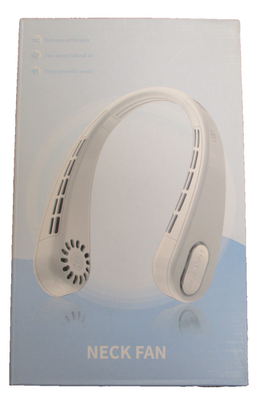 #ad Leafless Portable Wireless Hanging Neck Fan USB Charge Travel Fan Blue 4000mAh $7.99