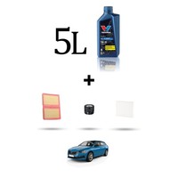 Hoffcar Wartungsset 3 Filter Und 5L ÖL FüR Skoda Scala 1.5 TSI 110Kw Ab 2019
