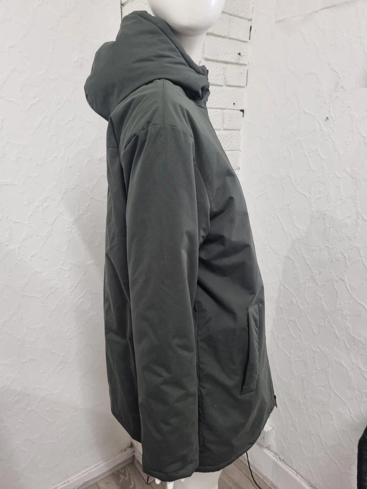 Brave Soul Unisex Green Winter Coat Size M With Hood - Image 2 of 4