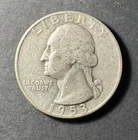 1953-D Silver Washington Quarter (Circulated) - (#2014) Very Fine Condition