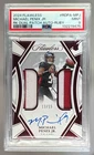 Michael Penix Jr 2024 Panini Flawless Ruby Rookie Dual Patch Auto RC 13/15 PSA 9