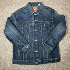 Levis Type 3 Denim Trucker Jacket Men's 2XL Rockabilly Workwear 70589 Faded