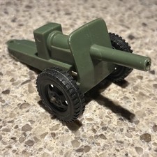Vintage Tim-Mee Toys USA Army men Green Howitzer Cannon TimMee Aurora, ILL Gun