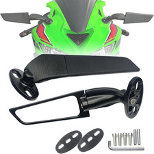 Stealth Wind Wing Motorcycle Mirrors: Side Rearview Fit Kawasaki Ninja ZX6R ZX10