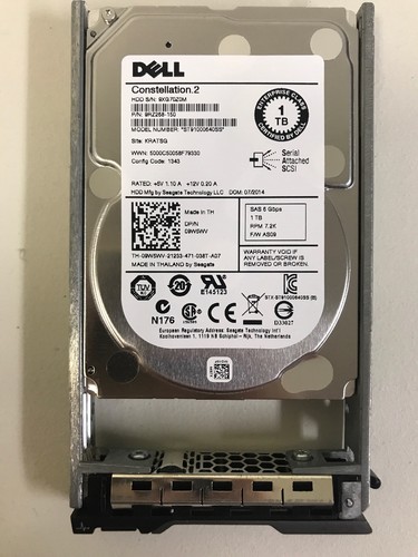 Hd Sas 1tb Dell 2.5 7.2k Constellation St91000640ss 09w5wv | Frete Grátis