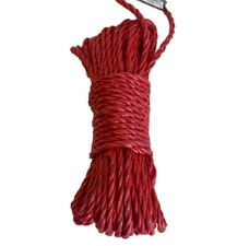 50 ft Red Multi Purpose Poly Rope Mildew & Moisture Resistant Sterling Tools
