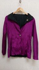 Megan Brogden Fuchsia  Black Reversible Long Sleeve Jacket Size Petite Small