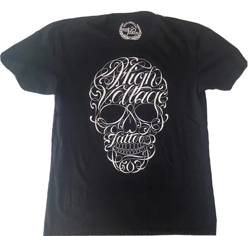 Skull Head Tattoo Unisex T Shirt By KDV's Official High Voltage Mens Med