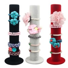 Velvet Cloth Jewelry Display Holder Bracelet Stand Rack Headband Organizer UK