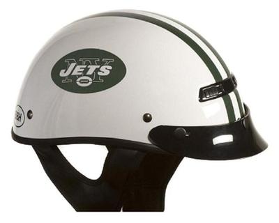 New York JETS Shorty Half Motorcycle Helmet DOT Approved NY