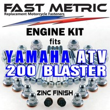 88-06 Yamaha Blaster 200 Engine Rebuild Bolt Kit Factory Style Zinc Fastener