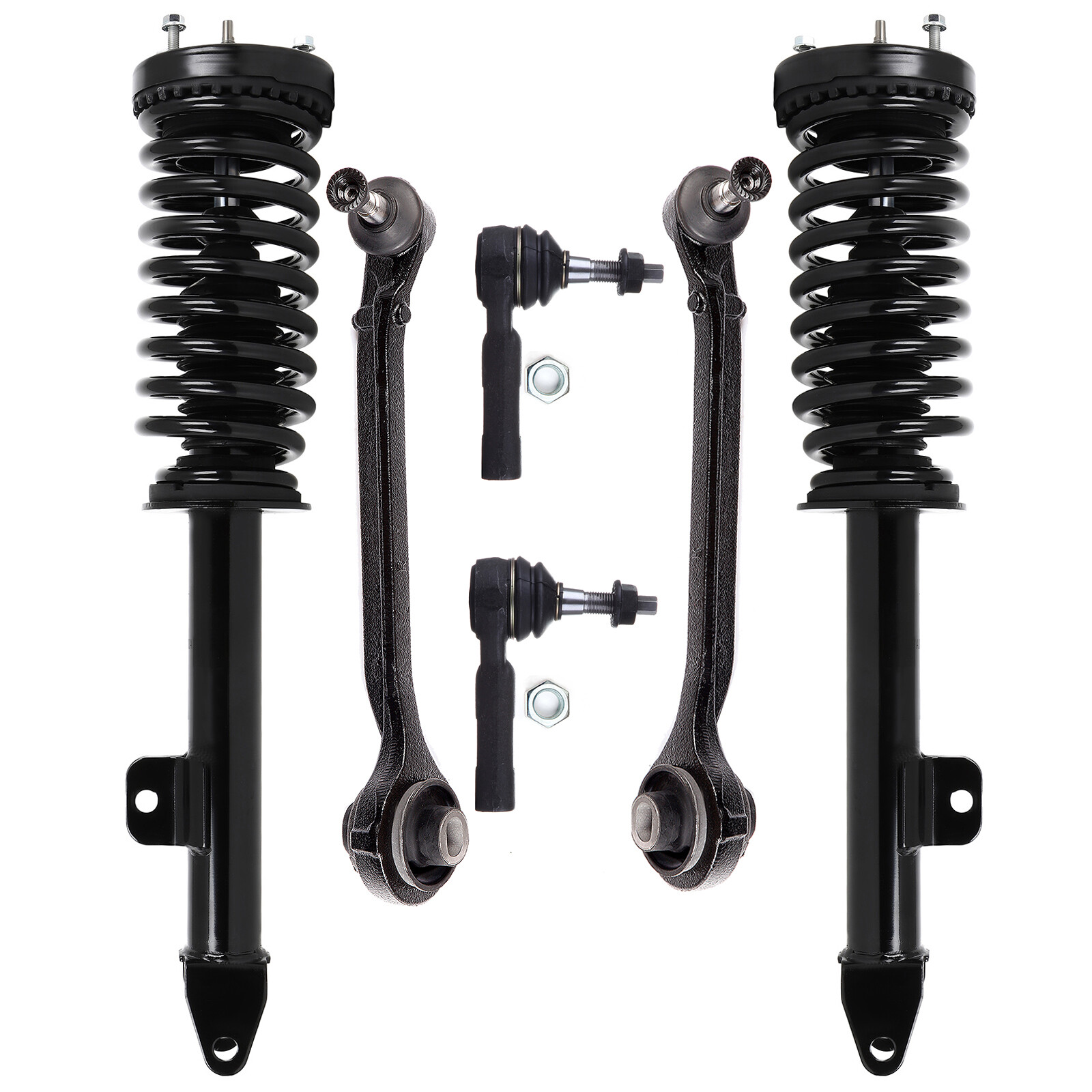 6pc Suspension Kit Front Strut Control Arm Tie Rod Sway Bar for 05-10 Dodge Charger Magnum  