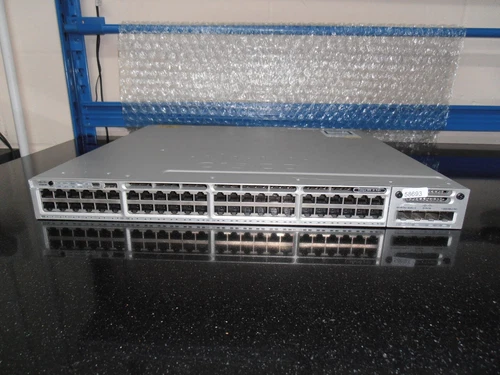 Cisco WS-C3850-48F-L 48 Port PoEP Gig  Switch 2 PWR-C1-1100WAC   C3850-NM-2-10G