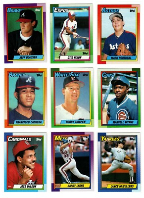 1990 Topps Baseball Trading Cards You Pick / Choose From List #s 251 - 450 /mb11