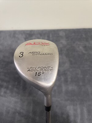 ADW 2000 3-Wood Aero Dynamic Pin Point Accuracy 16° Steel Stiff Shaft 43'' RH