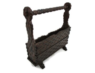 Vintage Spanish Wooden Magazine Newspaper Rack Holder | eBay
