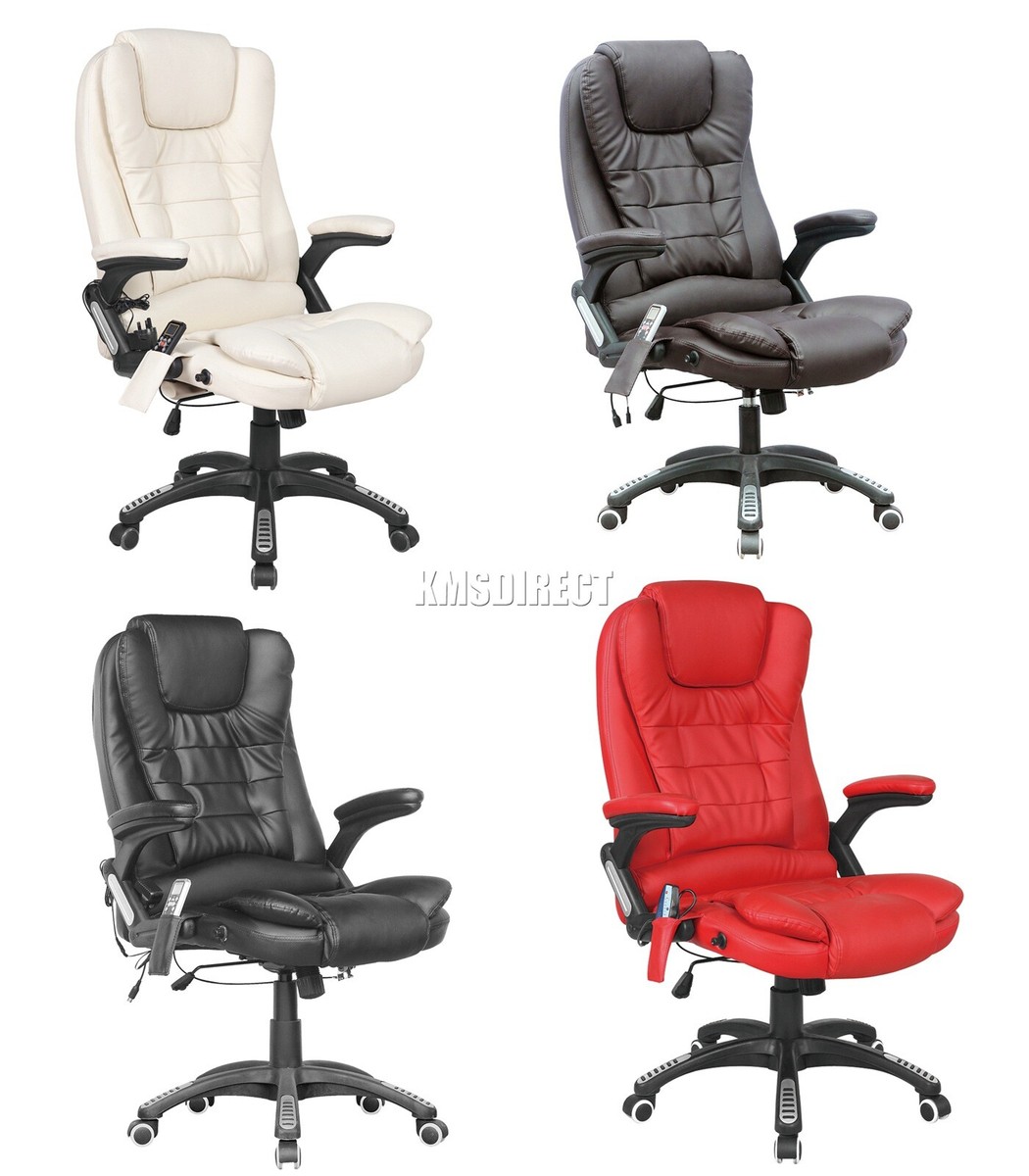 WestWood Massage Office Chair Heated – Leather Gaming Recliner