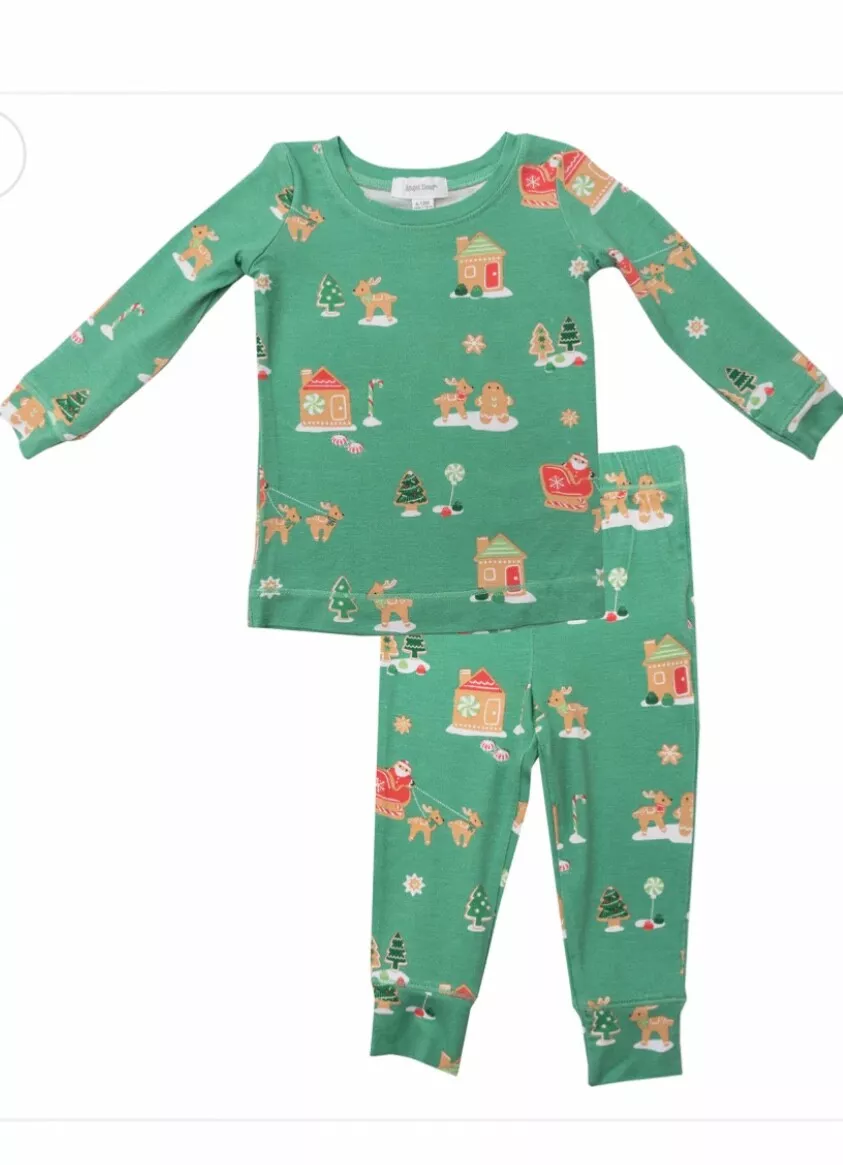 NWT ANGEL DEAR 2 PC LOUNGEwear pajamas gingerbread 6 12 mo eBay
