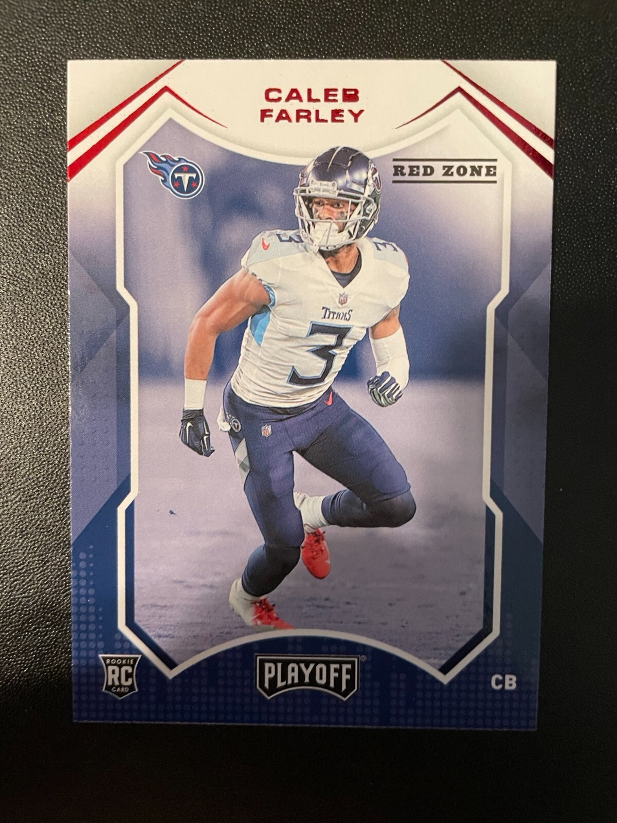 2021 Panini Playoff Red Zone #249 Caleb Farley Titans