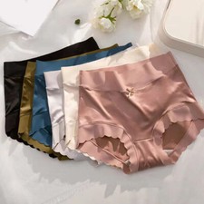 Women Silky Shiny Vintage Satin Panties Ladies Wet Look Knicker Briefs Underwear