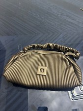 Mini Hand Bag Pakistani Brown Metallic Purse Comes With Chain