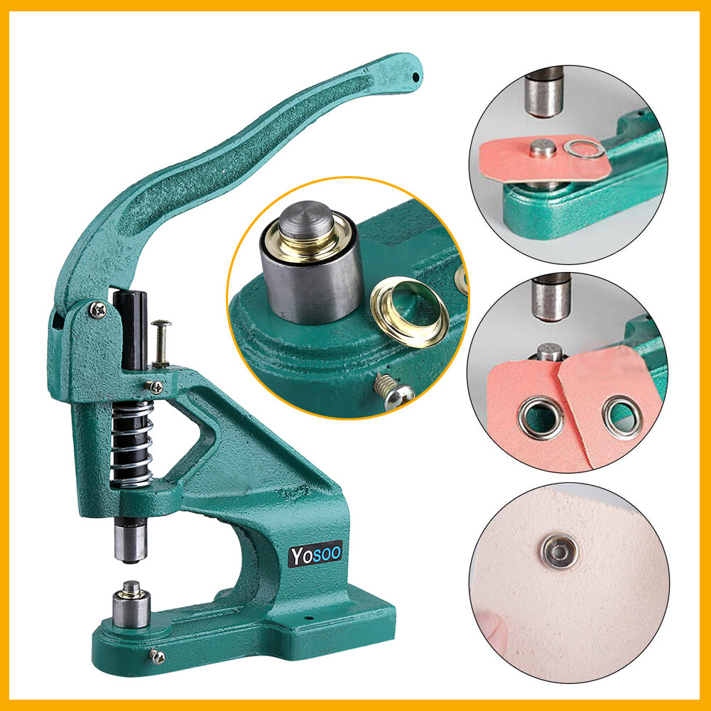 Grommet Eyelet Hole Punch Machine Hand Press Tool +3Dies+6/10/12mm 1500 Grommets eBay